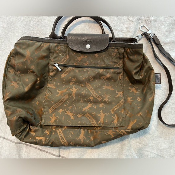 Leather Longchamp le Pliage large tote - Picture 10 of 16